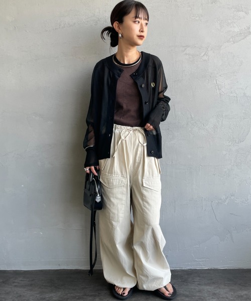 FRED PERRYワンポイントロゴ刺繍 シアークルーネックカーディガン FRED PERRY（フレッドペリー）の「[FRED PERRY/フレッドペリー] ワン