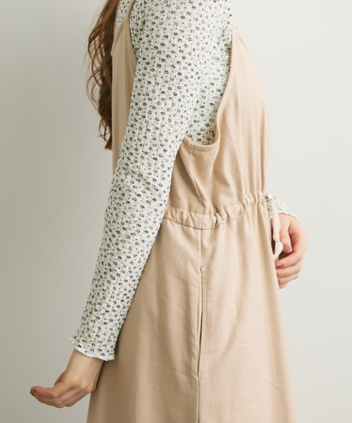 Crisp（クリスプ）の「ストライプキャミワンピース（ワンピース・レディース・ベージュ/グリーン・FREE）」の8枚目の写真