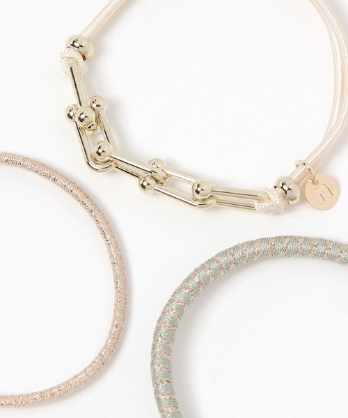 niko and...(ニコアンド)の「チェーン3SETヘアゴム(ヘアゴム・レディース・ブラック/ホワイト・0)」の3枚目の写真