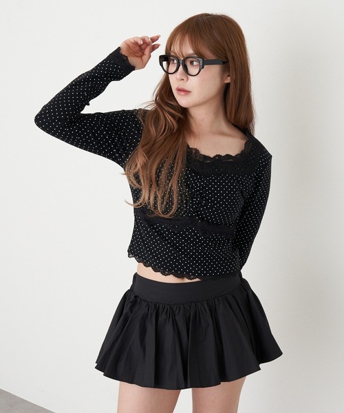 RAY CASSIN（レイカズン）の「パット付きレースロンT（Tシャツ/カットソー・レディース・ホワイト系その他/ブラック系その他2/ホワイト系その他2/チャコールグレー/グレー系その他2・FREE）」の16枚目の写真