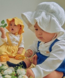 moimoln（モイモルン）の「カラーガーゼ紐付きベビーハット・帽子（ハット）」