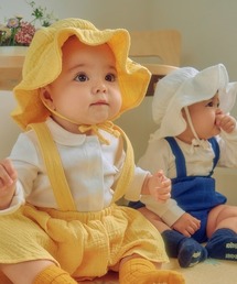 moimoln（モイモルン）の「カラーガーゼ紐付きベビーハット・帽子（ハット）」