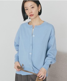 クルーネックニットカーディガン