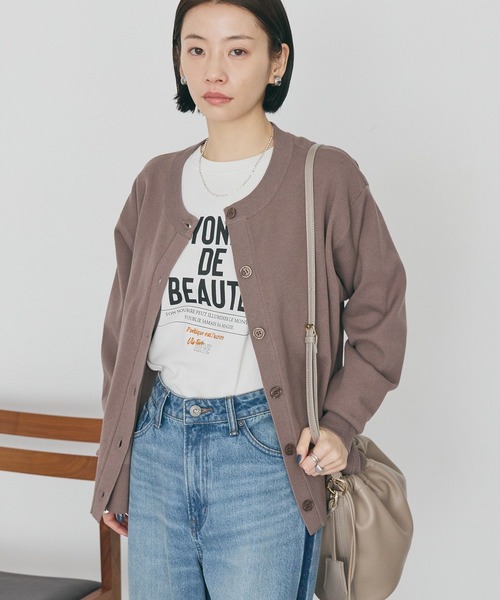 AMERICAN HOLIC(アメリカンホリック)の「クルーネックニットカーディガン(カーディガン/ボレロ・レディース・アイボリー/ブラック/グレイッシュベージュ/ライトブルー・L/M)」の12枚目の写真