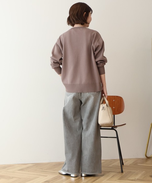 AMERICAN HOLIC(アメリカンホリック)の「クルーネックニットカーディガン(カーディガン/ボレロ・レディース・アイボリー/ブラック/グレイッシュベージュ/ライトブルー・L/M)」の7枚目の写真