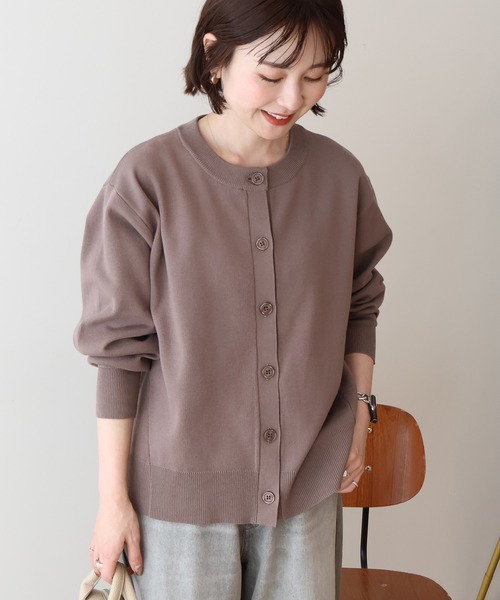 AMERICAN HOLIC(アメリカンホリック)の「クルーネックニットカーディガン(カーディガン/ボレロ・レディース・アイボリー/ブラック/グレイッシュベージュ/ライトブルー・L/M)」の8枚目の写真