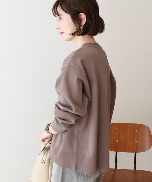 AMERICAN HOLIC(アメリカンホリック)の「クルーネックニットカーディガン(カーディガン/ボレロ・レディース・アイボリー/ブラック/グレイッシュベージュ/ライトブルー・L/M)」の9枚目の写真