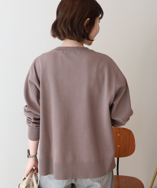 AMERICAN HOLIC(アメリカンホリック)の「クルーネックニットカーディガン(カーディガン/ボレロ・レディース・アイボリー/ブラック/グレイッシュベージュ/ライトブルー・L/M)」の10枚目の写真