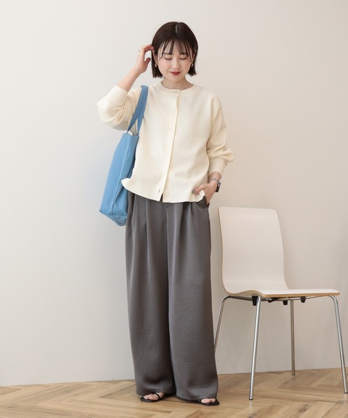 AMERICAN HOLIC(アメリカンホリック)の「クルーネックニットカーディガン(カーディガン/ボレロ・レディース・アイボリー/ブラック/グレイッシュベージュ/ライトブルー・L/M)」の16枚目の写真