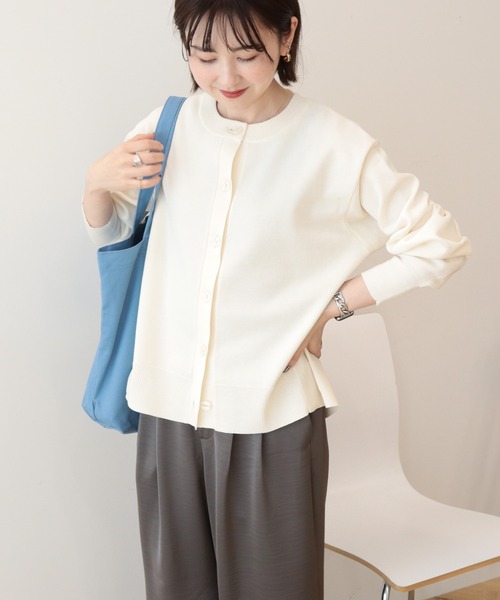 AMERICAN HOLIC(アメリカンホリック)の「クルーネックニットカーディガン(カーディガン/ボレロ・レディース・アイボリー/ブラック/グレイッシュベージュ/ライトブルー・L/M)」の18枚目の写真