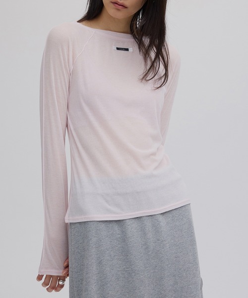 新品 Ameri☆2WAY SOFT TOUCH CUT TOP オフホワイト Ameri（アメリ）の「2WAY SOFT TOUCH CUT TOP（Tシャツ/カットソー