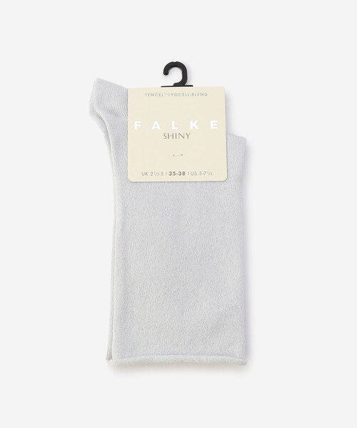 FALKE(ファルケ)の「FALKE | 46414 SHINY SOCKS WOMEN(ソックス/靴下・レディース・ブラック/グレー系その他/ホワイト/シルバー・35/38)」の2枚目の写真