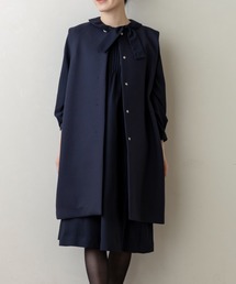 Sono（ソーノ）の「【新作2/20発売】【SONO/ソーノ】【SONO NAVY/ソーノネイビー】マシュマロホイップ・ロングジレ（ノーカラージャケット）」