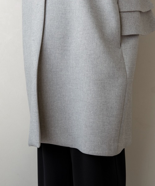 Sono(ソーノ)の「【新作2/20発売】【SONO/ソーノ】【SONO NAVY/ソーノネイビー】マシュマロホイップ・ロングジレ(ノーカラージャケット・レディース・グレー系その他/ネイビー・F)」の20枚目の写真