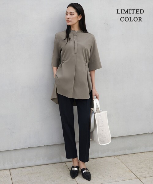 ICB（アイシービー）の「【新色追加・WEB限定カラーあり】FluidBackSatin ドロストパンツ（その他パンツ・レディース・ブルー系/ブラック系/グレー系/サックスブルー系/ライトイエロー系/ネイビー系/ダークグリーン系・00/6/4/0/2）」の14枚目の写真
