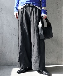 パイピング ワイドパンツ