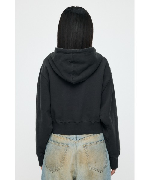 MOUSSY（マウジー）の「【26年SS新作】PHYS. ED. ZIP UP フーディ（スウェット・レディース・ライトブラック/ネイビー/杢グレー・FREE）」の10枚目の写真