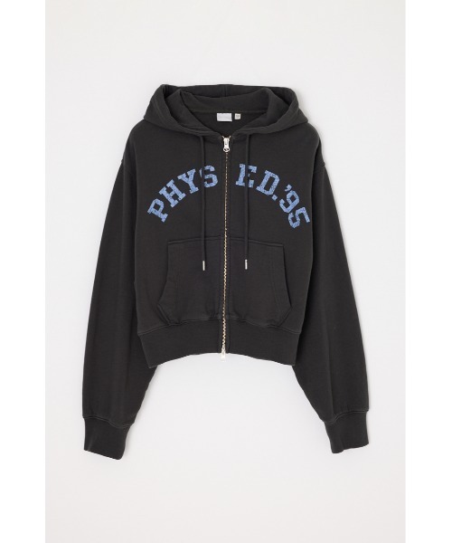 MOUSSY（マウジー）の「【26年SS新作】PHYS. ED. ZIP UP フーディ（スウェット・レディース・ライトブラック/ネイビー/杢グレー・FREE）」の16枚目の写真