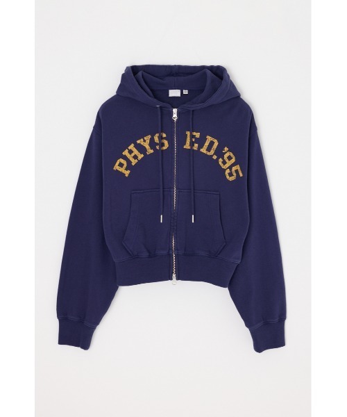 MOUSSY（マウジー）の「【26年SS新作】PHYS. ED. ZIP UP フーディ（スウェット・レディース・ライトブラック/ネイビー/杢グレー・FREE）」の17枚目の写真