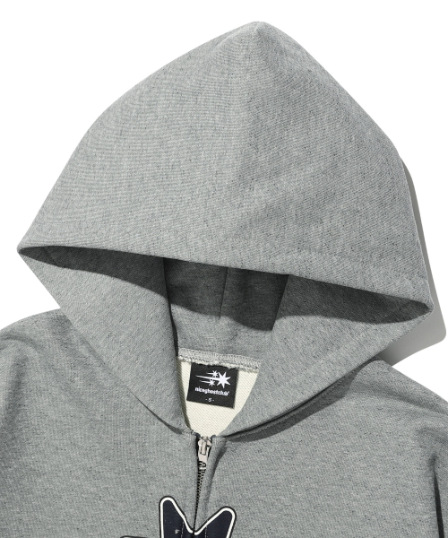 NICE GHOST CLUB（ナイスゴーストクラブ）の「RELIGIOUS SYMBOLS HOODIE ZIP UP_GREY(NG2GSUM480A)（パーカー・レディース・グレー・SMALL/MEDIUM/LARGE）」の3枚目の写真