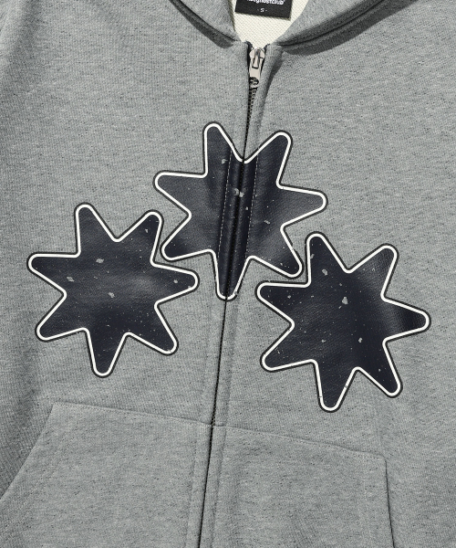 NICE GHOST CLUB（ナイスゴーストクラブ）の「RELIGIOUS SYMBOLS HOODIE ZIP UP_GREY(NG2GSUM480A)（パーカー・レディース・グレー・SMALL/MEDIUM/LARGE）」の4枚目の写真