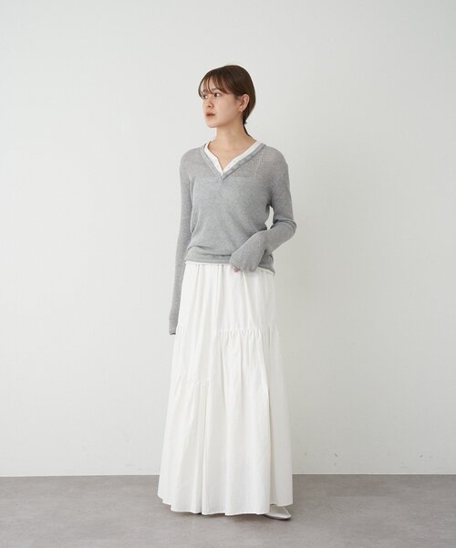 SHENERY（シーナリー）の「タフタボリュームスカート（スカート・レディース・ブラック/ホワイト・38/36）」の5枚目の写真