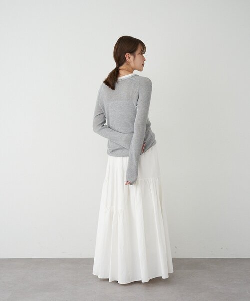 SHENERY（シーナリー）の「タフタボリュームスカート（スカート・レディース・ブラック/ホワイト・38/36）」の6枚目の写真