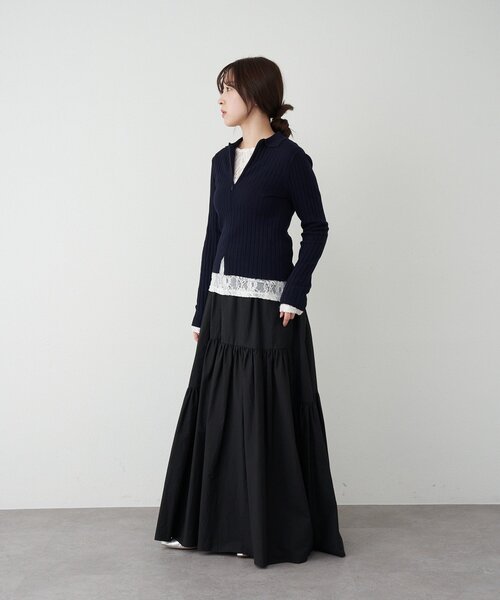 SHENERY（シーナリー）の「タフタボリュームスカート（スカート・レディース・ブラック/ホワイト・38/36）」の19枚目の写真