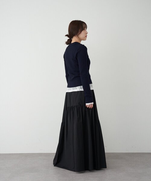 SHENERY（シーナリー）の「タフタボリュームスカート（スカート・レディース・ブラック/ホワイト・38/36）」の21枚目の写真