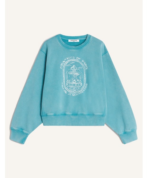 Maison Kitsune(メゾンキツネ)の「FOUNTAIN STAMP FADED RELAXED SWEATSHIRT(スウェット・レディース・スカイブルー系・M/S/L)」の1枚目の写真
