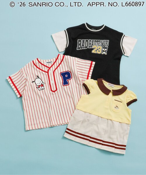 sanrio(サンリオ)の「【NET別注】【リンク】サンリオキャラクターズ スポーツT(Tシャツ/カットソー・キッズ・クリーム/ブラック/レッド・100/110/120)」の10枚目の写真