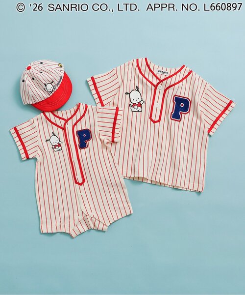 sanrio(サンリオ)の「【NET別注】【リンク】サンリオキャラクターズ スポーツT(Tシャツ/カットソー・キッズ・クリーム/ブラック/レッド・100/110/120)」の12枚目の写真