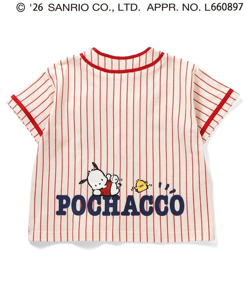 sanrio(サンリオ)の「【NET別注】【リンク】サンリオキャラクターズ スポーツT(Tシャツ/カットソー・キッズ・クリーム/ブラック/レッド・100/110/120)」の5枚目の写真