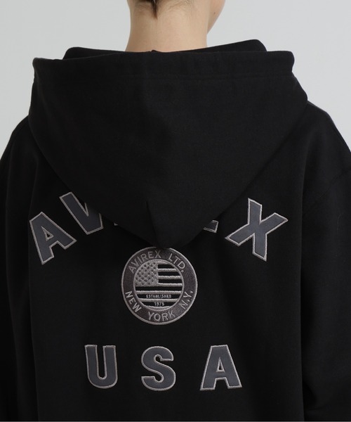 AVIREX(アヴィレックス)の「《直営店限定》VARSITY FLAG PARKA(パーカー・レディース・オフホワイト/ブラック・F)」の7枚目の写真