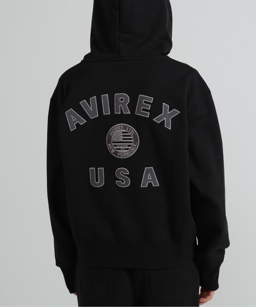 AVIREX(アヴィレックス)の「《直営店限定》VARSITY FLAG PARKA(パーカー・レディース・オフホワイト/ブラック・F)」の8枚目の写真