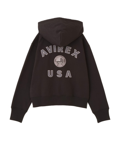 AVIREX(アヴィレックス)の「《直営店限定》VARSITY FLAG PARKA(パーカー・レディース・オフホワイト/ブラック・F)」の9枚目の写真