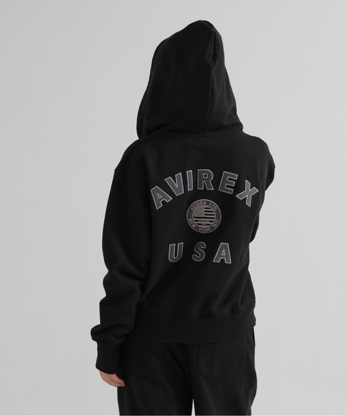 AVIREX(アヴィレックス)の「《直営店限定》VARSITY FLAG PARKA(パーカー・レディース・オフホワイト/ブラック・F)」の14枚目の写真