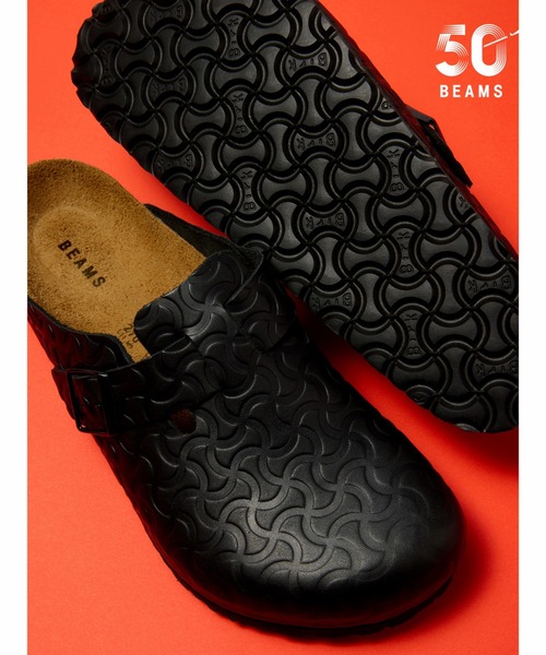 別注】BIRKENSTOCK / BOSTON “BONE PATTERN” Smooth BLACK（サンダル
