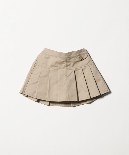 green label relaxing（グリーンレーベルリラクシング）の「ツイルプリーツ キュロット スカート / キッズ  100cm-160cm（スカート・キッズ・ライム/ベージュ/ネイビー・110cm/140cm/150cm/130cm/120cm/160cm/100cm）」の2枚目の写真