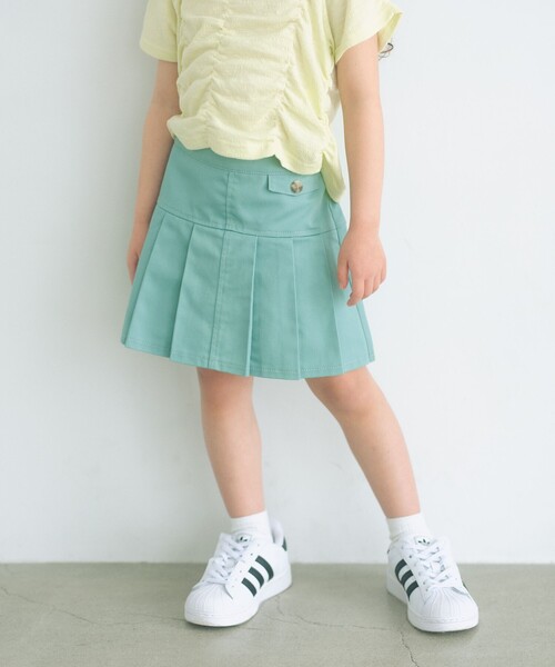 green label relaxing（グリーンレーベルリラクシング）の「ツイルプリーツ キュロット スカート / キッズ  100cm-160cm（スカート・キッズ・ライム/ベージュ/ネイビー・110cm/140cm/150cm/130cm/120cm/160cm/100cm）」の5枚目の写真