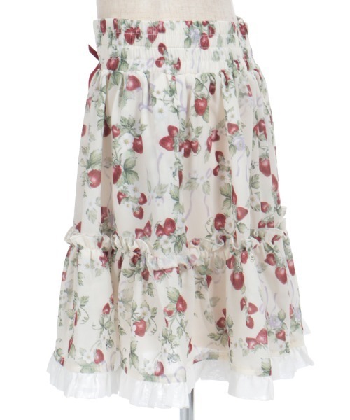 axes femme(アクシーズファム)の「いちご柄スカート(その他パンツ・キッズ・レッド/キナリ・LARGE/X-LARGE/MEDIUM)」の4枚目の写真
