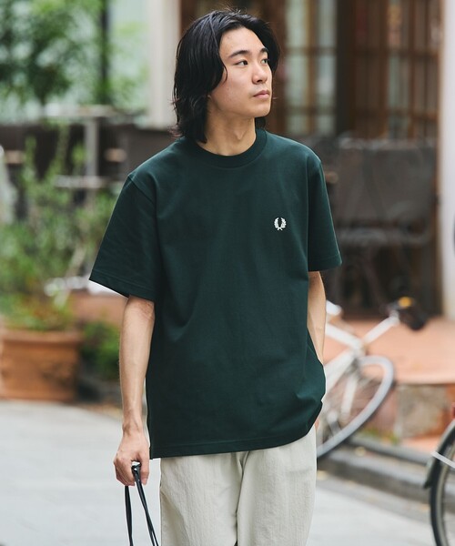 FRED PERRY(フレッドペリー)の「【SHIPS別注】FRED PERRY: ワンポイントロゴ ピケ Tシャツ 26SS(Tシャツ/カットソー・メンズ・ダークグレー/コバルトブルー/ネイビー/ホワイト/ダークオリーブ/オートミール・X-LARGE/LARGE/MEDIUM/SMALL)」の5枚目の写真