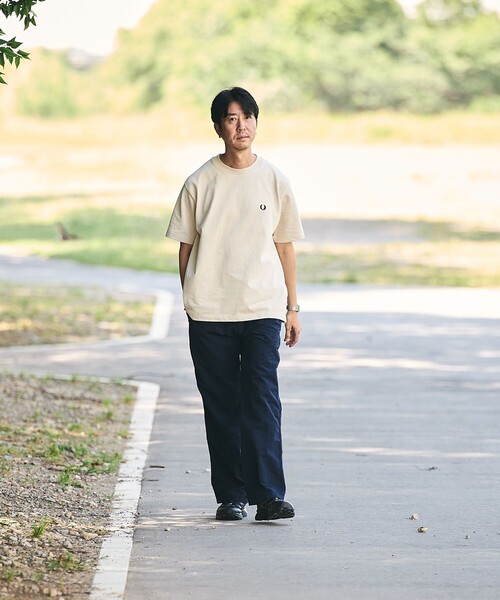 FRED PERRY(フレッドペリー)の「【SHIPS別注】FRED PERRY: ワンポイントロゴ ピケ Tシャツ 26SS(Tシャツ/カットソー・メンズ・ダークグレー/コバルトブルー/ネイビー/ホワイト/ダークオリーブ/オートミール・X-LARGE/LARGE/MEDIUM/SMALL)」の7枚目の写真