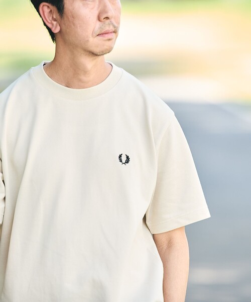 FRED PERRY(フレッドペリー)の「【SHIPS別注】FRED PERRY: ワンポイントロゴ ピケ Tシャツ 26SS(Tシャツ/カットソー・メンズ・ダークグレー/コバルトブルー/ネイビー/ホワイト/ダークオリーブ/オートミール・X-LARGE/LARGE/MEDIUM/SMALL)」の9枚目の写真
