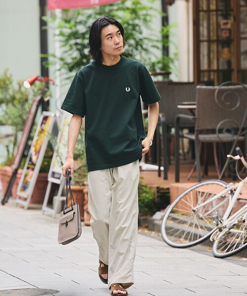FRED PERRY(フレッドペリー)の「【SHIPS別注】FRED PERRY: ワンポイントロゴ ピケ Tシャツ 26SS(Tシャツ/カットソー・メンズ・ダークグレー/コバルトブルー/ネイビー/ホワイト/ダークオリーブ/オートミール・X-LARGE/LARGE/MEDIUM/SMALL)」の10枚目の写真