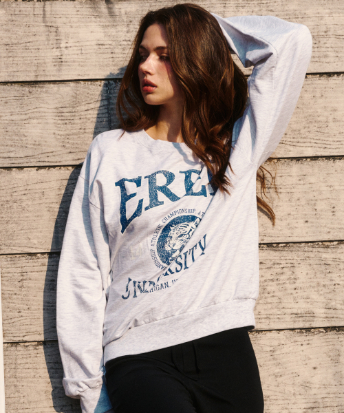 ERER(エルエル)の「Tiger Print Vintage Sweatshirt Melange Gray(スウェット・レディース・ライトグレー・2/1)」の5枚目の写真