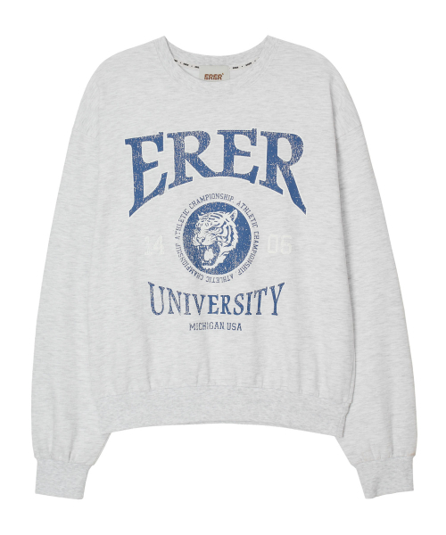 ERER(エルエル)の「Tiger Print Vintage Sweatshirt Melange Gray(スウェット・レディース・ライトグレー・2/1)」の6枚目の写真
