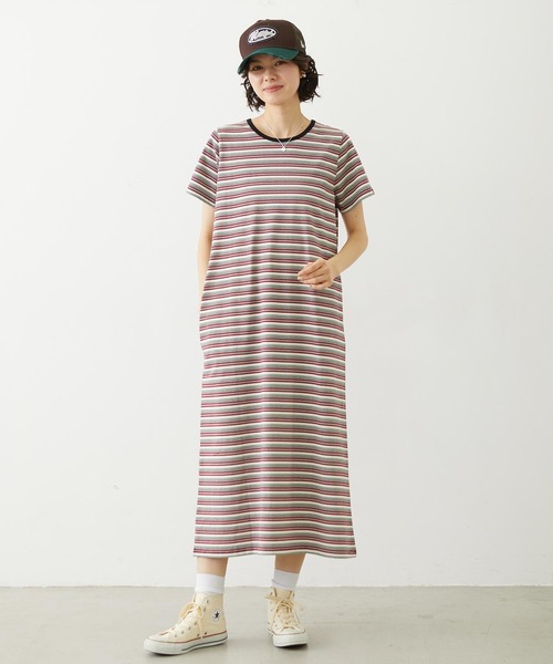 MILKFED.(ミルクフェド)の「TANK TOP AND STRIPED DRESS SET(ワンピース・レディース・ネイビー/ブラック/ライトブルー・ONE SIZE)」の5枚目の写真