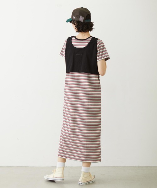MILKFED.(ミルクフェド)の「TANK TOP AND STRIPED DRESS SET(ワンピース・レディース・ネイビー/ブラック/ライトブルー・ONE SIZE)」の13枚目の写真