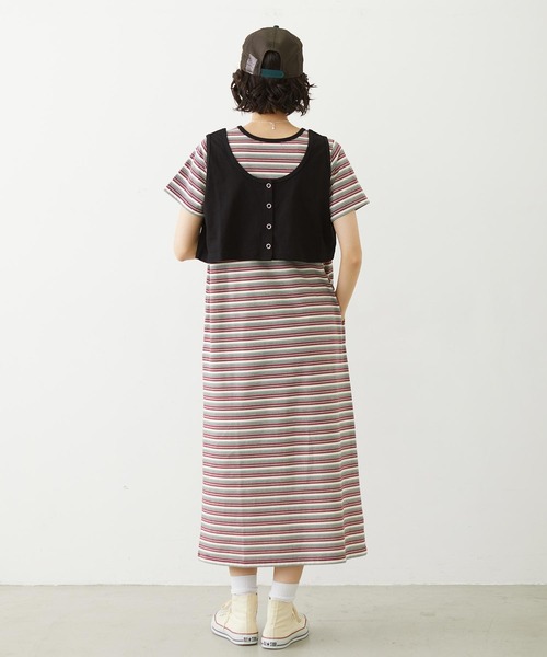 MILKFED.(ミルクフェド)の「TANK TOP AND STRIPED DRESS SET(ワンピース・レディース・ネイビー/ブラック/ライトブルー・ONE SIZE)」の17枚目の写真